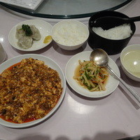 四川料理 龍の子 - 麻婆豆腐定食＋シューマイ