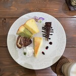 ふみきり野cafe - おまかせスイーツ 盛り合わせプレート 850円