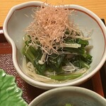 小文字 久芽乃 - ほうれん草ときのこのお浸し