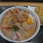 竹國 武蔵野うどん - セットのＴＫＧと鶏天(๑´ڡ`๑)