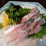 市場食堂 - 首折れサバ刺
