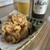 小だるま - 料理写真:鶏かわパリパリとビール