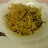 赤坂 四川飯店 - クラゲとキュウリの冷菜(四川彩菜 食べ尽くし 6300円+サ料)