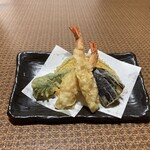 Yabuki yuu - 海老天2尾と野菜天『海老天入り盛り合わせ』税込み900円