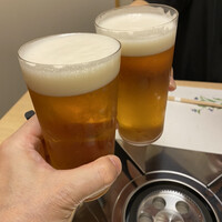 先斗町しゃぶしゃぶすき焼き きらく - ブラウマイスターで乾杯
