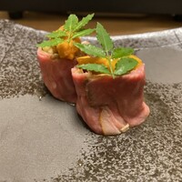 先斗町しゃぶしゃぶすき焼き きらく - 逸品は野菜肉巻き