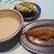 韓国屋台ハンサム - 料理写真:
          マッコリ(グラス)、カンジャウセウ(1尾)、海老アボ明太