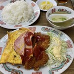 中華料理 明洋軒 - とんかつ定食日替わりサービスで¥550