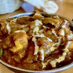 マディナハラルレストラン - コーライパニールのアップ。カッテージチーズのカレー