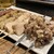 和泉 - 料理写真:右から軟骨、ひな鳥、皮、カシラ