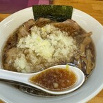 Ramen tsuke men bim bintei - 炙りチャーシューメン＋追加玉ねぎ
