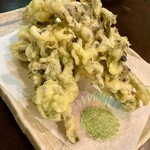 東都庵 - タラの芽天ぷら