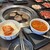 熟成焼肉 いちばん - 料理写真:焼肉、ご飯とキムチ、ユッケジャンスープ