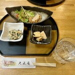 Taishouan - ちょい呑みセット ¥1000
                        お好きなドリンク1杯（780円以下）
                        おつまみ3種類（日替わり）