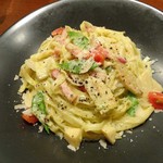 OSTERIA BALENOTTO - 筍とベーコンのジェノバクリームソース　タリアテッレ