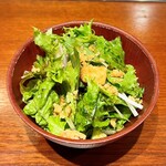ステーキ青ひげ - オーナー地元熊野産の青ひげサラダ　です(o^^o)