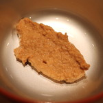 三谷 - 圧縮した鮟鱇の肝、　Champagne La Seule Gloire Brut で　(2014/02)