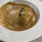 大根　ポルチーニのクリームソース（220円）