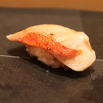 三谷 - 千葉 銚子 の金目鯛、　Puligny-Montrachet 2011 Grand Vin de Bourgogne Marc Morey で　(2014/02)