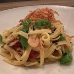 Itsuki - 桜海老とスナップエンドウのタリオテッレ