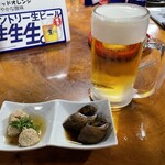 Izakanaya Amimoto - 生ビールとお通し