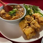 南海飯店 - 春巻＋麻婆豆腐小サイズ