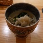 玄斎 - 淡路産新子、生海苔、辛味大根和え