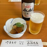 Unagi Kappou Yamada - お通しとビール