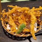 海鮮炉端船栄 高田店 - さきイカカレー天ぷら