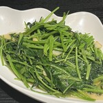 四季香  - 空芯菜のニンニク塩味炒め：1280円