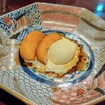 フレンチレストラン 蔦の葉 - リンゴのカラメリゼとアイスクリーム