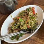 AGNEYA forged in fire - ②パパイヤのつぼみ、キノコ、茄子の炒め 72000ルピア≒680円