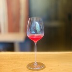 レストラン ウオゼン - ⑤：赤紫蘇ジュース+トマトのコンソメ+発酵昆布オイル