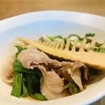 レストラン ウオゼン - 【止鍋-1】
      ⑪ 山菜の猪鍋
