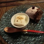 季より - デザート：豆乳プリン、小豆のムース、干し芋の蜜煮