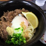 ほの香 - 温玉肉ぶっかけ（１．５玉）７００円