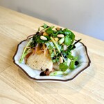 Warm squid and watercress salad