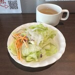 Ikinari Suteki - サラダ･スープ･ライスセット(+450円)