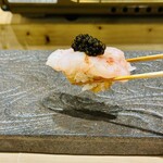 鮨 とっぴん 和田 - 甘海老キャビア