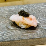 鮨 とっぴん 和田 - 甘海老キャビア