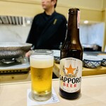 鮨 とっぴん 和田 - ビール