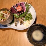 Tosa Warayaki Ryourimiyamotei - 本かつおわら焼き食べ比べ（＋1切れ）