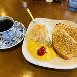 Kafe Do Musshu - アーモンドトーストのモーニング 550円