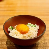 AKAI - 三次のアスパラ、漬け卵黄のご飯