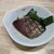 お鮨のかど家 - 料理写真:ちょい飲みセット1100円（税込）の小鉢（かつをのたたき）2024年5月
          