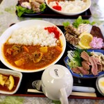 松風 - 鹿カレーセット 1800円