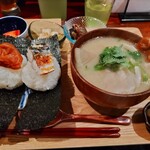 小料理屋 永山 - 定食梅しそ豚汁（１個追加）