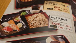 h Don Tei - 寿司五貫盛定食(1188円)をいただきました。