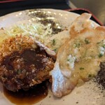 焼とり花串 - アジフライ&
豚のねぎ塩焼き