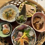 Sakanaya Kaichi - 彩りが良い！御膳　刺身のつまが本気モード！